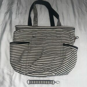 Thirty-One Retro Metro tote in Twill Stripe